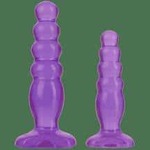 Анальные пробки Doc Johnson Crystal Jellies Trainer 2 шт, фиолетовые. Нет в наличии Анальные пробки Doc Johnson Crystal Jellies Trainer 2 шт, фиолетовые