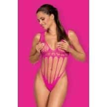 Боди Obsessive B 121 teddy Pink, Розовый, S/M/L