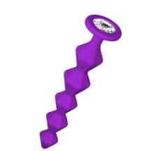 Анальная цепочка с кристаллом Lola Games Emotions Chummy, фиолетовая с бесцветным кристаллом Анальная цепочка с кристаллом Lola Games Emotions Chummy, фиолетовая с бесцветным кристаллом