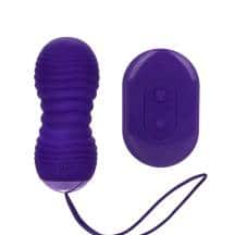 Фрикционные вагинальные виброшарики CalExotics Slay ThrustMe с пультом ДУ, фиолетовые