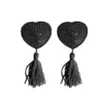 Украшение Ouch на соски Nipple Tassels Heart, черное