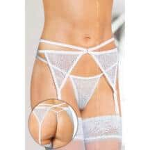 Трусы и пояс для чулок белые-M/L. Нет в наличии Трусы и пояс для чулок белые-M/L