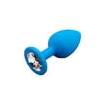 Анальная пробка с бесцветным кристаллом Пикантные штучки, голубой. Нет в наличии Анальная пробка с бесцветным кристаллом Пикантные штучки, голубой