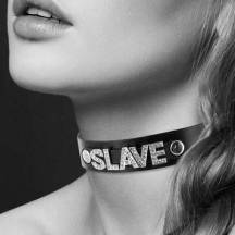 Чокер с надписью Slave COLLIER STRASS SLAVE CUIR BOVIN Bijoux pour toi Чокер с надписью Slave COLLIER STRASS SLAVE CUIR BOVIN Bijoux pour toi