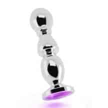 Анальная пробка с сапфировым кристаллом Shots Media, серебряный. Нет в наличии Анальная пробка с сапфировым кристаллом Shots Media, серебряный