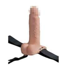 Полый вибрострапон с мошонкой Pipedream Fetish Fantasy 7 Hollow Strap-on, телесный Полый вибрострапон с мошонкой Pipedream Fetish Fantasy 7 Hollow Strap-on, телесный