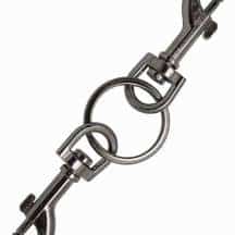 Карабины с кольцом Подиум, серебристые