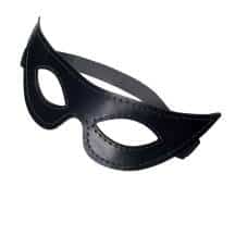 Маска открытая острая Pecado BDSM, натуральная кожа, черная
