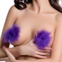 Пэстис Erolanta Cyndi круглые с пухом, фиолетовые