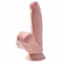 Фаллоимитатор с подвижной мошонкой Pipedream King Cock Plus Triple Density 21,5 см, телесный 