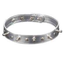 Ошейник Sitabella из искусственной кожи с шипами, серебристый