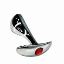 Анальная пробка для ношения Kanikule Small, серебристая c красным кристаллом. Нет в наличии Анальная пробка для ношения Kanikule Small, серебристая c красным кристаллом