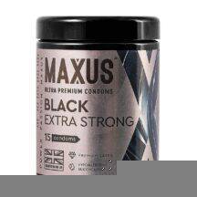 Презервативы особо прочные Maxus Extra Strong, чёрные, 15 шт