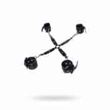 Бандажный набор Pecado BDSM (сцепка, наручники, оковы), натуральная кожа, черный. Нет в наличии Бандажный набор Pecado BDSM (сцепка, наручники, оковы), натуральная кожа, черный