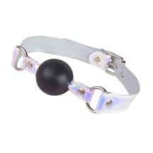 Кляп-шар Sitabella из натуральной кожи, белый