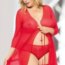 Пола - Пеньюар и трусы, красный, XXL. Нет в наличии Пола - Пеньюар и трусы, красный, XXL