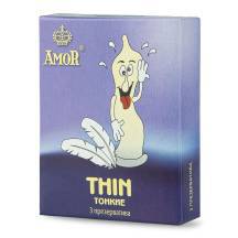 Презервативы супертонкие Amor Яркая Линия Thin, 3 шт