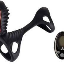 Вибронасадка Adrien Lastic Gladiator с клиторальной стимуляцией и пультом ДУ, черный