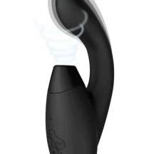 Вибратор с вакуумно-волновым стимулятором клитора Womanizer Duo 2, черный