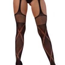 Чулки с поясом Amor El Balboa S/L, черные