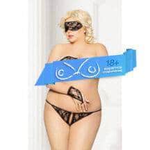 Кружевной Набор Soft Line: Трусики, Маска и Перчатки черные, XL. Нет в наличии Кружевной Набор Soft Line: Трусики, Маска и Перчатки черные, XL