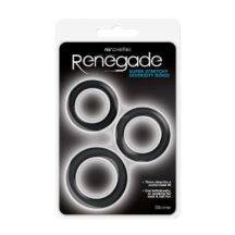 Эрекционные кольца Renegade Diversity Rings Black 3 шт, черный