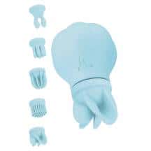 Вибростимулятор клитора с ротацией Adrien Lastic Caress с 5 насадками, голубой Вибростимулятор клитора с ротацией Adrien Lastic Caress с 5 насадками, голубой