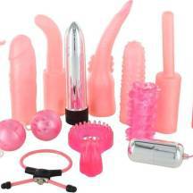 Набор: вибратор с насадками и эрекционными кольцами Gopaldas Dirty Dozen