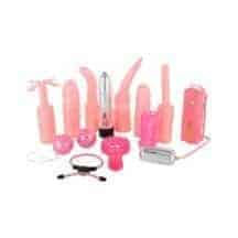 Набор: вибратор с насадками и эрекционными кольцами Gopaldas Dirty Dozen