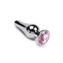 Анальная пробка маленькая Пикантные Штучки с розовым кристаллом, серебристая, 8.5 см. Нет в наличии Анальная пробка маленькая Пикантные Штучки с розовым кристаллом, серебристая, 8.5 см