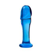 Анальный фаллоимитатор Sexus Glass, синий, 13 см