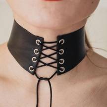 Чокер со шнуровкой впереди БДСМ арсенал