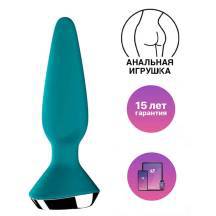 Анальная вибропробка Satisfyer Plug-ilicious 1, зеленая. Нет в наличии Анальная вибропробка Satisfyer Plug-ilicious 1, зеленая