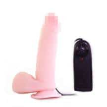 Фаллоимитатор с вибрацией, на присоске Baile 19.5 см, телесный Фаллоимитатор с вибрацией, на присоске Baile 19.5 см, телесный