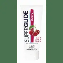 Оральный гель-лубрикант Hot Superglide Вишня на водной основе, 75 мл