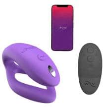 Вибромассажер для пар We-Vibe Sync O с пультом ДУ, фиолетовый Вибромассажер для пар We-Vibe Sync O с пультом ДУ, фиолетовый
