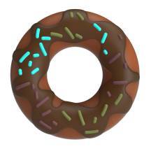 Эрекционное кольцо в форме пончика Baile Pretty Love Choco, коричневое
