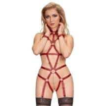 Портупея-боди и наручники Bad Kitty Bondage Body, красный, S/M. Нет в наличии Портупея-боди и наручники Bad Kitty Bondage Body, красный, S/M