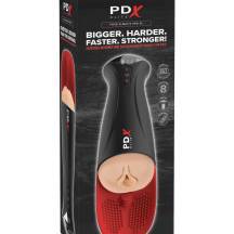 Вибромастурбатор-вагина PipeDream Fuck-O-Matic Pro XL, черный с красным