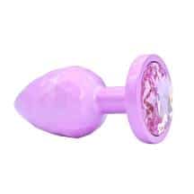 Анальная пробка Kanikule Medium, розовая с розовым кристаллом. Нет в наличии Анальная пробка Kanikule Medium, розовая с розовым кристаллом