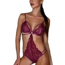 Боди открытое Amor El Abel S/M, бордовое Боди открытое Amor El Abel S/M, бордовое