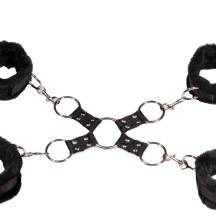 Фиксатор запястий к лодыжкам с мехом Пикантные штучки, черный. Нет в наличии Фиксатор запястий к лодыжкам с мехом Пикантные штучки, черный