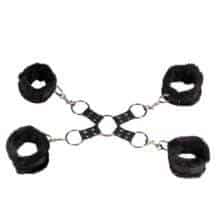 Фиксатор запястий к лодыжкам с мехом Пикантные штучки, черный. Нет в наличии Фиксатор запястий к лодыжкам с мехом Пикантные штучки, черный