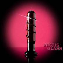 Фаллоимитатор Sexus Glass рельефный, черный. Нет в наличии Фаллоимитатор Sexus Glass рельефный, черный