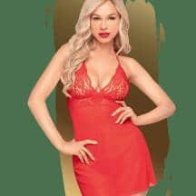 Сорочка и трусики-стринги Penthouse Bedtime Story M/L, красная. Нет в наличии Сорочка и трусики-стринги Penthouse Bedtime Story M/L, красная