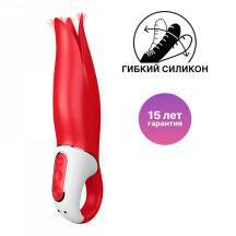 Вибростимулятор с лепестками Satisfyer Vibes Power Flower, красный. Нет в наличии Вибростимулятор с лепестками Satisfyer Vibes Power Flower, красный