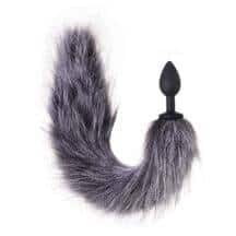 Анальная пробка Lola Games Emotions Shaggy с хвостом, серый Анальная пробка Lola Games Emotions Shaggy с хвостом, серый