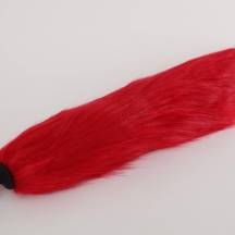 Анальная пробка силиконовая с хвостом Красная лиса 4sexdream, черный