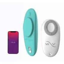 Клиторальный вибратор We-Vibe Moxie в трусики с пультом ДУ, бирюзовый. Нет в наличии Клиторальный вибратор We-Vibe Moxie в трусики с пультом ДУ, бирюзовый