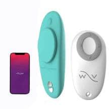 Клиторальный вибратор We-Vibe Moxie в трусики с пультом ДУ, бирюзовый